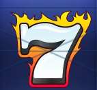 Символ игрового автомата Hot Triple Sevens Белая семерка в огне